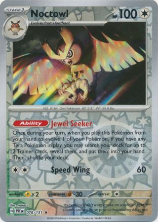 Prismatic Evolutions - 078/131 - Noctowl (Reverse Holo)