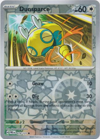 Prismatic Evolutions - 079/131 - Dunsparce (Reverse Holo)