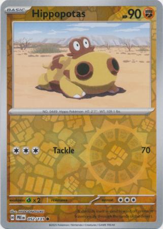 Prismatic Evolutions - 052/131 - Hippopotas (Reverse Holo)