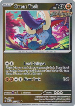 Prismatic Evolutions - 055/131 - Great Tusk (Reverse Holo)