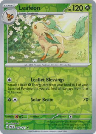 Prismatic Evolutions - 005/131 - Leafeon (Reverse Holo)