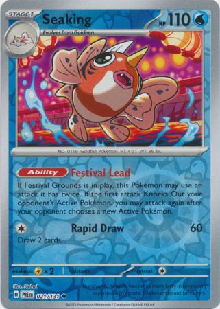 Prismatic Evolutions - 021/131 - Seaking (Reverse Holo)