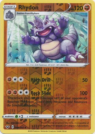 Sword & Shield - 098/202 - Rhydon (Reverse Holo)