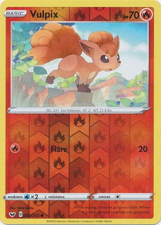 Sword & Shield - 022/202 - Vulpix (Reverse Holo)