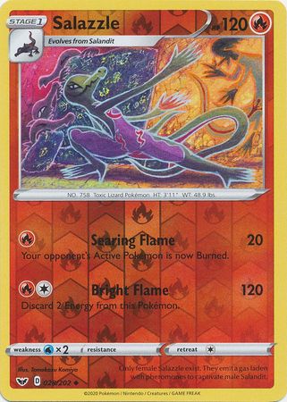 Sword & Shield - 028/202 - Salazzle (Reverse Holo)
