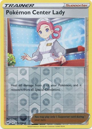 Sword & Shield - 176/202 - Pokémon Center Lady (Reverse Holo)