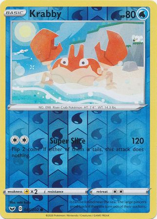Sword & Shield - 043/202 - Krabby (Reverse Holo)