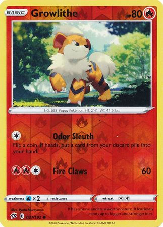 Rebel Clash - 027/192 - Growlithe (Reverse Holo)