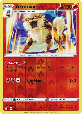 Rebel Clash - 028/192 - Arcanine (Reverse Holo)
