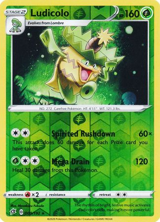 Rebel Clash - 009/192 - Ludicolo (Reverse Holo)