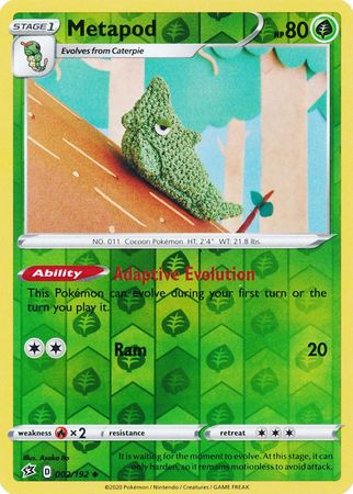 Rebel Clash - 002/192 - Metapod (Reverse Holo)