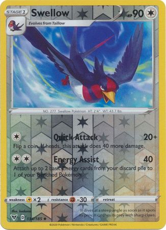 Vivid Voltage - 134/185 - Swellow (Reverse Holo)