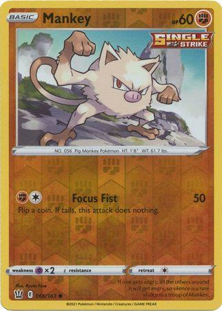 Battle Styles - 066/163 - Mankey (Reverse Holo)