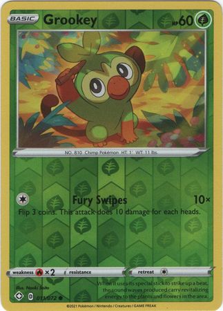 Shining Fates - 011/072 - Grookey (Reverse Holo)