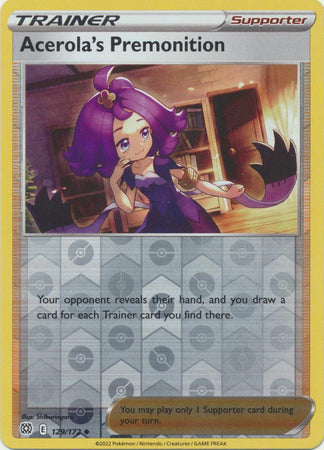 Karta Pokémon - Brilliant Stars - 129/172 - Acerola's Premonition (Reverse Holo)
