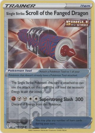 Karta Pokémon - Evolving Skies - 158/203 - Scroll of the Fanged Dragon (Reverse Holo)