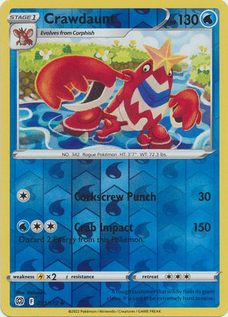 Karta Pokémon - Brilliant Stars - 033/172 - Crawdaunt (Reverse Holo)