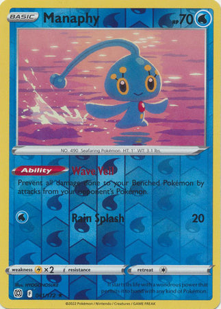 Karta Pokémon - Brilliant Stars - 041/172 - Manaphy (Reverse Holo)