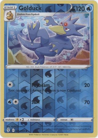 Karta Pokémon - Evolving Skies - 025/203 - Golduck (Reverse Holo)
