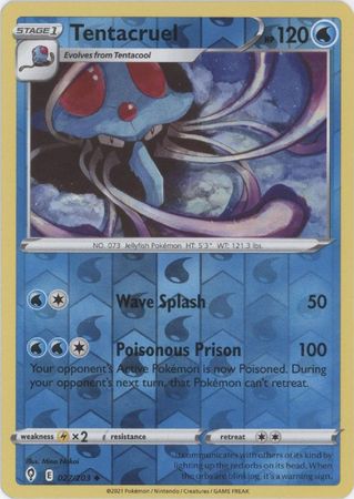 Karta Pokémon - Evolving Skies - 027/203 - Tentacruel (Reverse Holo)