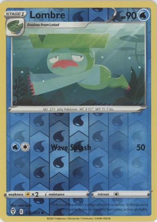 Karta Pokémon - Evolving Skies - 033/203 - Lombre (Reverse Holo)