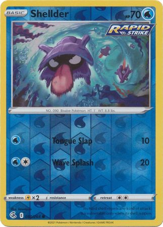 Karta Pokémon - Fusion Strike - 050/264 - Shellder (Reverse Holo)