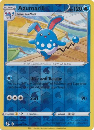 Karta Pokémon - Fusion Strike - 059/264 - Azumarill (Reverse Holo)