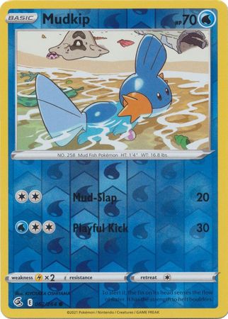 Karta Pokémon - Fusion Strike - 062/264 - Mudkip (Reverse Holo)