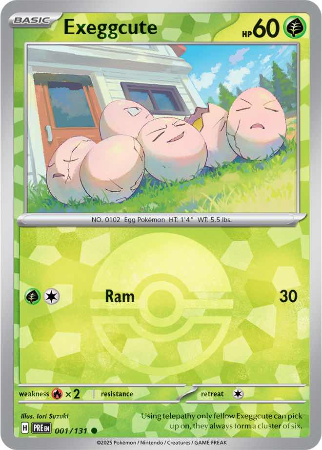 Prismatic Evolutions - 001/131 - Exeggcute (Poké Ball Holo)