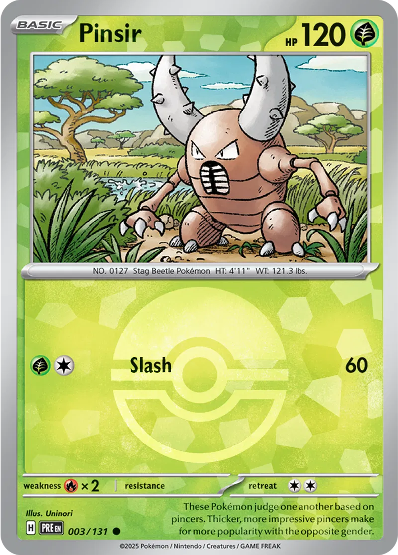 Prismatic Evolutions - 003/131 - Pinsir (Poké Ball Holo)