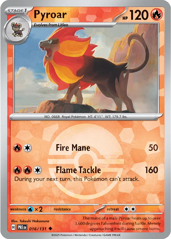 Prismatic Evolutions - 016/131 - Pyroar (Poké Ball Holo)