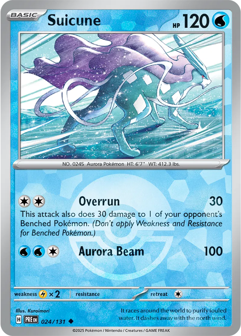 Prismatic Evolutions - 024/131 - Suicune (Poké Ball Holo)