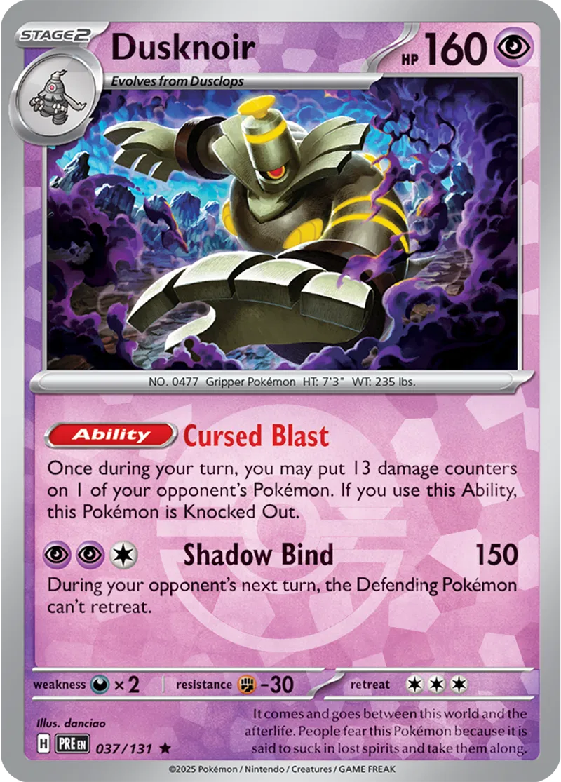 Prismatic Evolutions - 037/131 - Dusknoir (Poké Ball Holo)