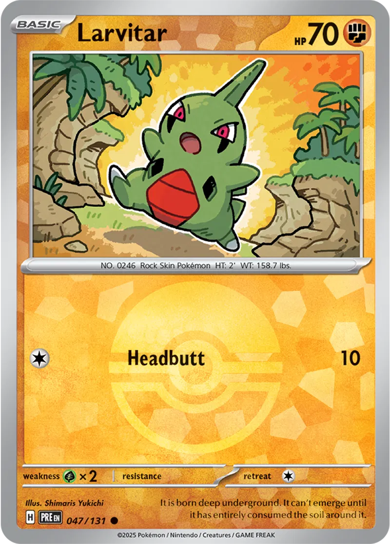 Prismatic Evolutions - 047/131 - Larvitar (Poké Ball Holo)