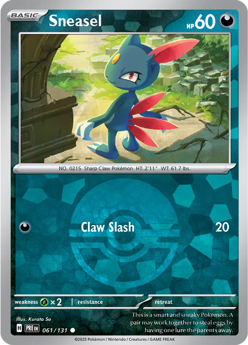 Prismatic Evolutions - 061/131 - Sneasel (Poké Ball Holo)