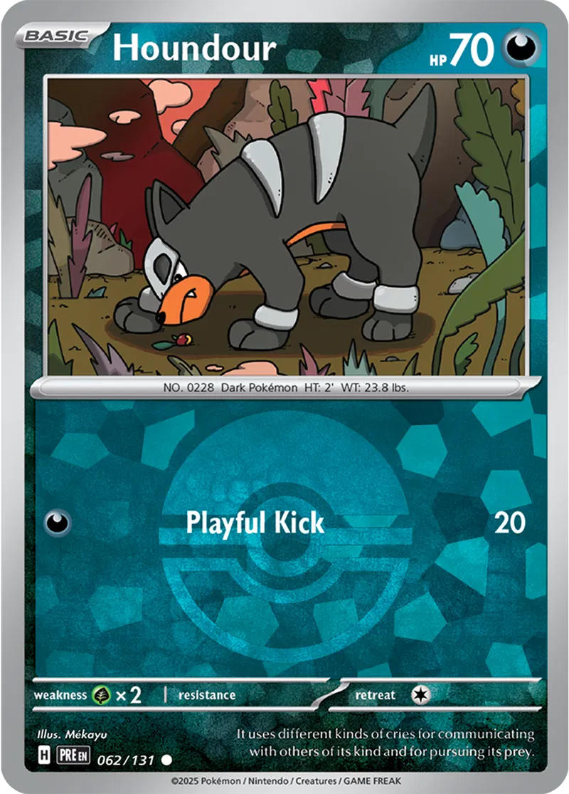 Prismatic Evolutions - 062/131 - Houndour (Poké Ball Holo)
