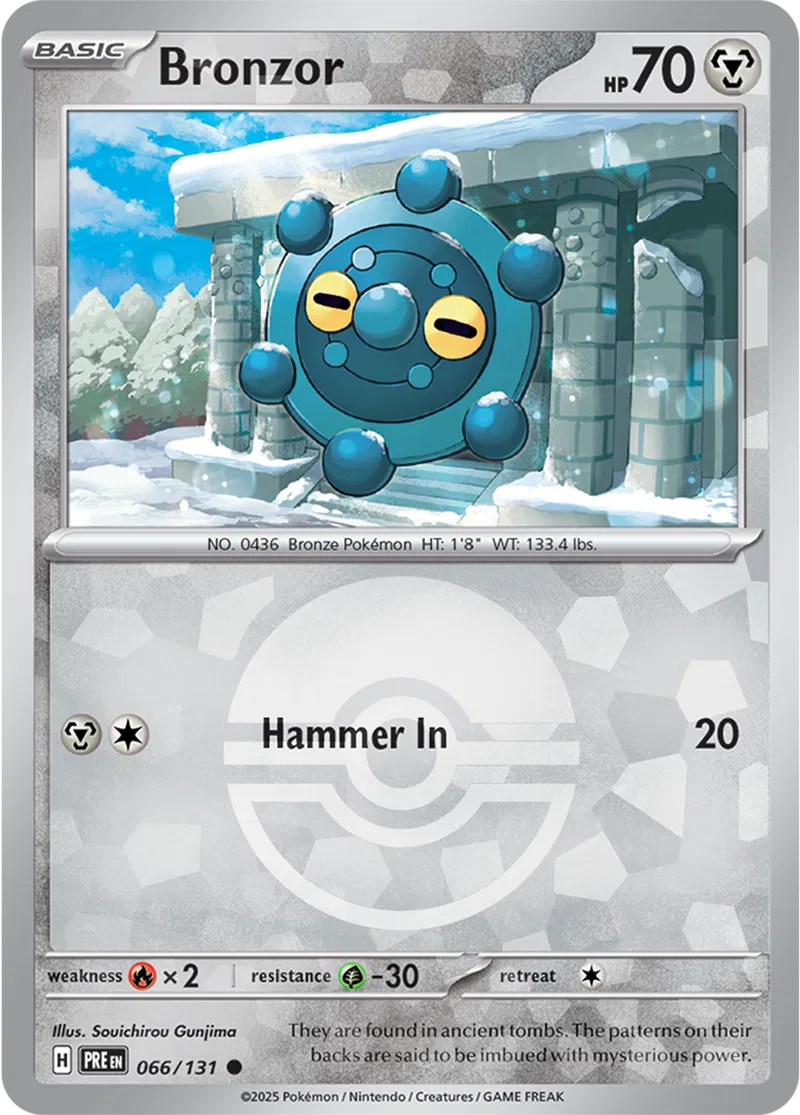Prismatic Evolutions - 066/131 - Bronzor (Poké Ball Holo)