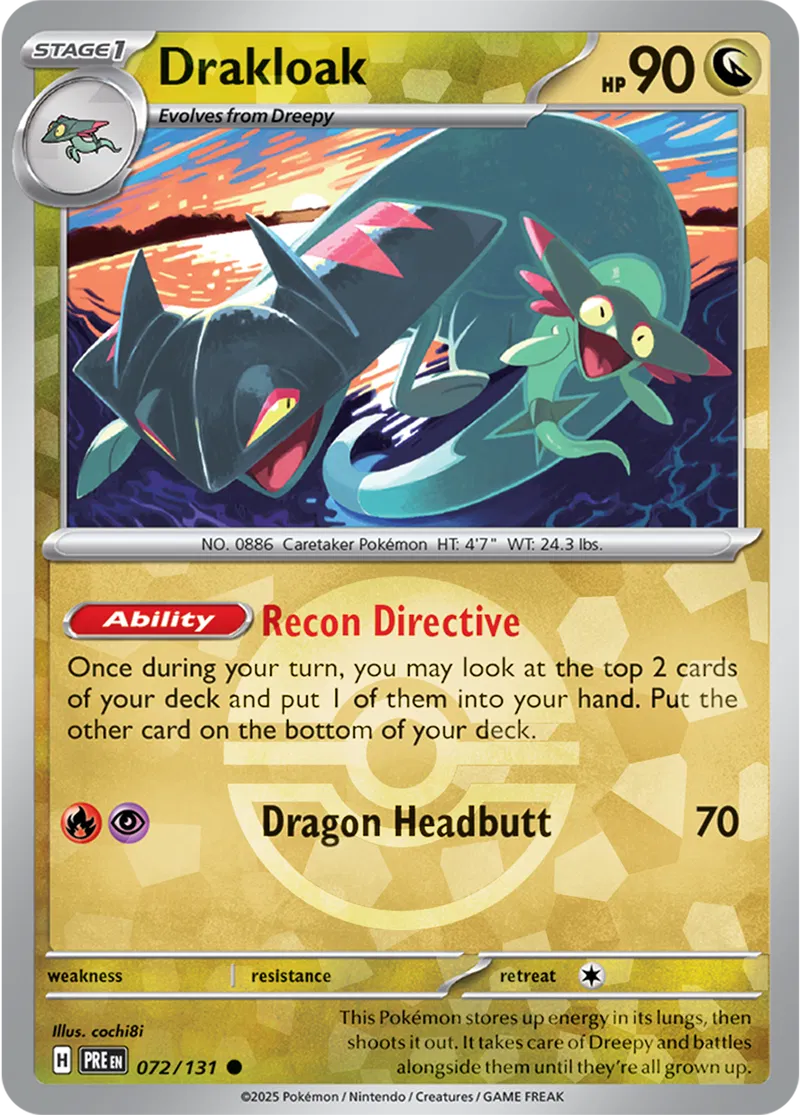 Prismatic Evolutions - 072/131 - Drakloak (Poké Ball Holo)