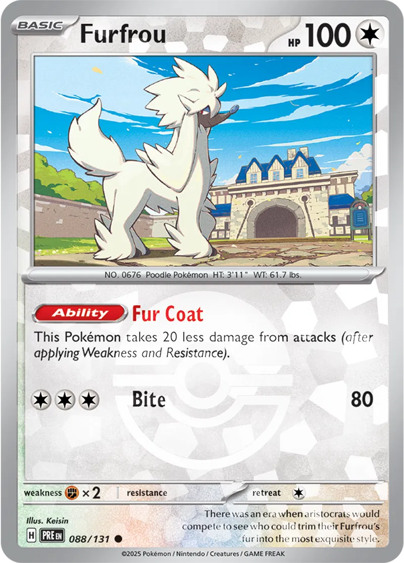 Prismatic Evolutions - 088/131 - Furfrou (Poké Ball Holo)