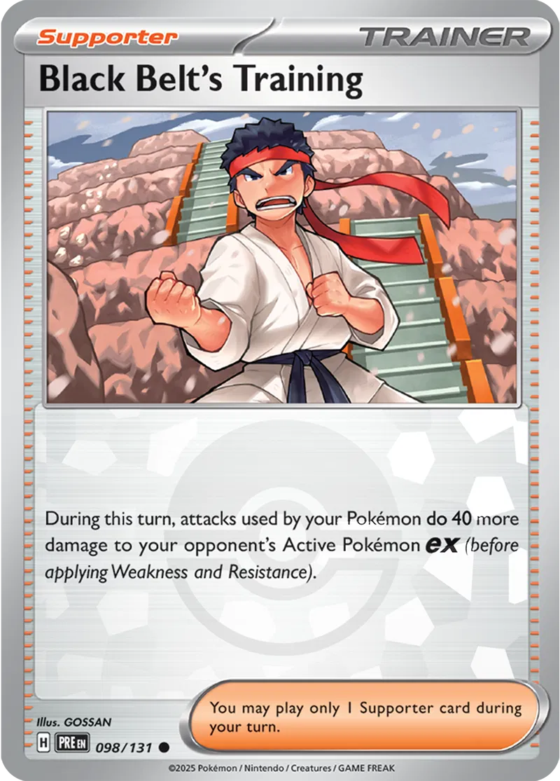 Prismatic Evolutions - 098/131 - Black Belt's Training (Poké Ball Holo)