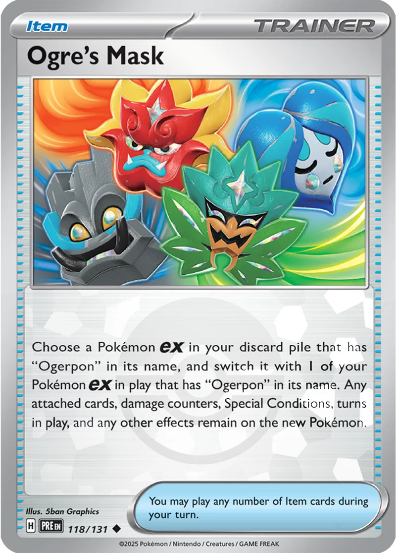 Prismatic Evolutions - 118/131 - Ogre's Mask (Poké Ball Holo)