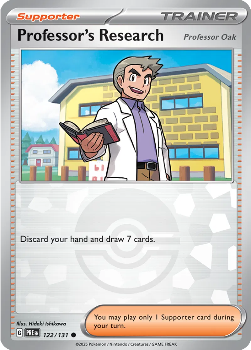 Prismatic Evolutions - 122/131 - Professor's Research Oak (Poké Ball Holo)