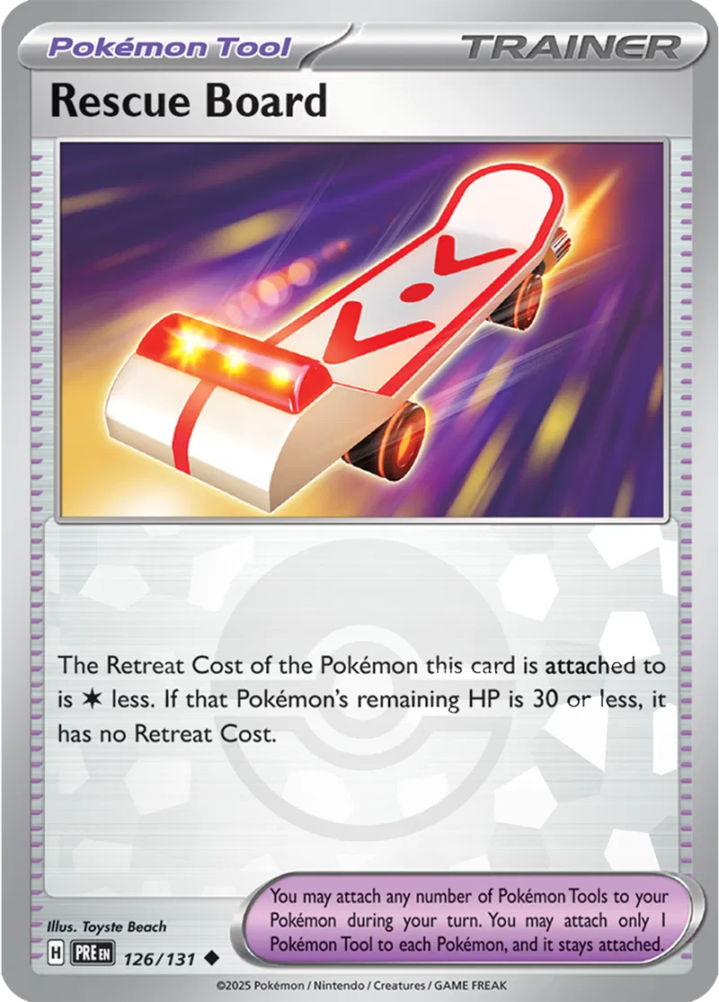 Prismatic Evolutions - 126/131 - Rescue Board (Poké Ball Holo)