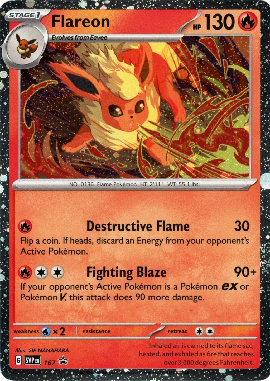 Scarlet & Violet Promos - SVP167 - Flareon (Cosmos Holo)