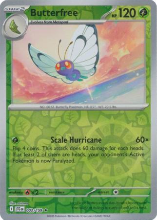 Journey Together - 003/159 - Butterfree (Reverse Holo)