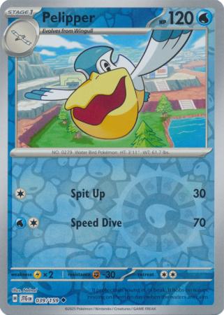 Journey Together - 039/159 - Pelipper (Reverse Holo)