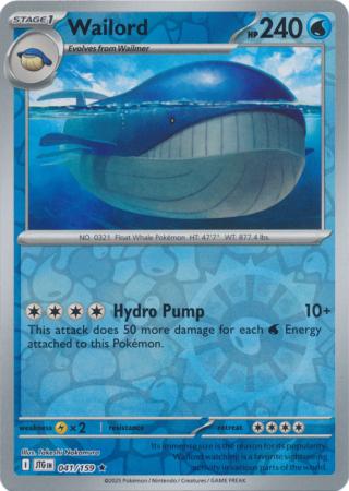 Journey Together - 041/159 - Wailord (Reverse Holo)