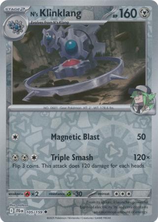 Journey Together - 105/159 - N's Klinklang (Reverse Holo)