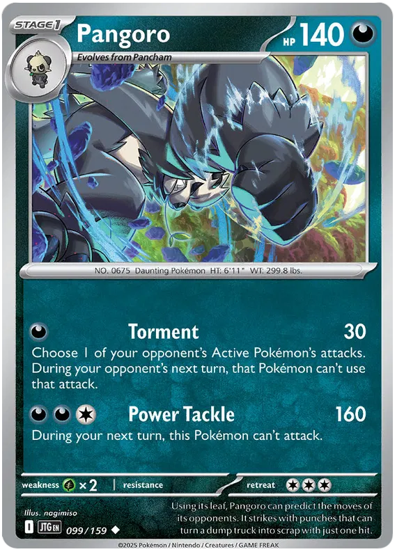 Karta Pokémon - Stellar Crown - 093/142 - Pangoro (Reverse