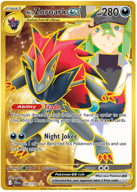 Journey Together - 189/159 - N's Zoroark ex (złota)